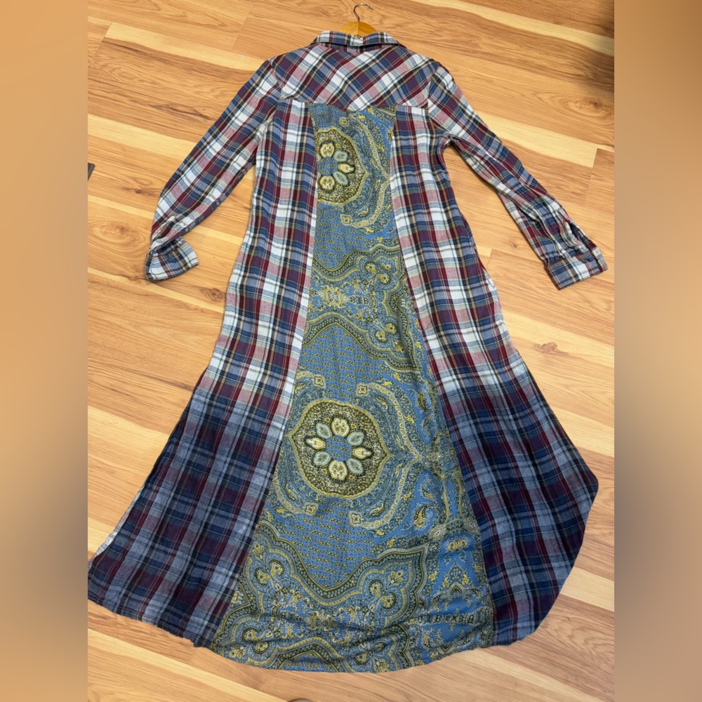 Aratta Silent Journey Plaid Ombre Duster